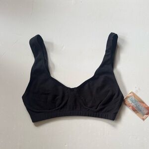 BLUE CANOE New Organic Cotton Bra -  Black - Size Small - NWT